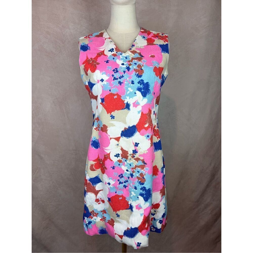 Vintage 60s Mod Floral Dress Vintage